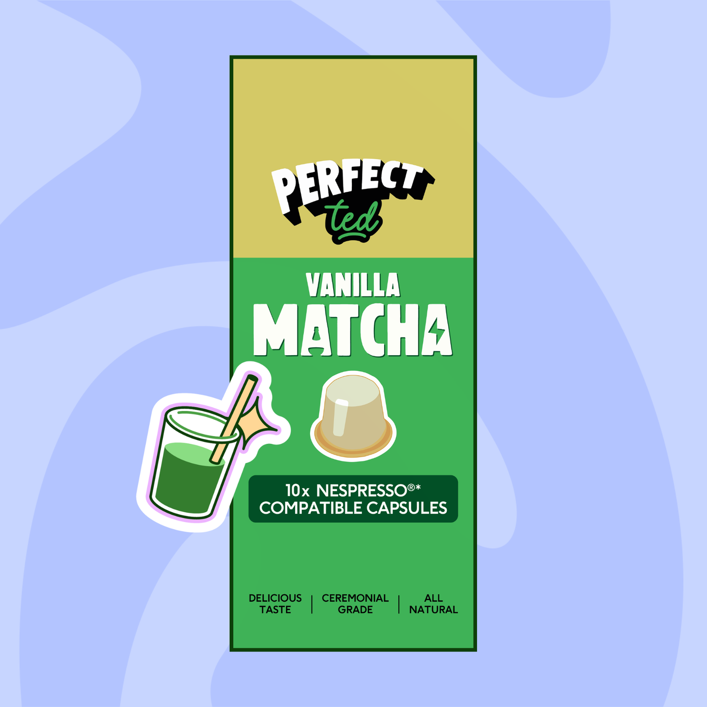 PerfectTed | Matcha Pods vanilka 10 ks